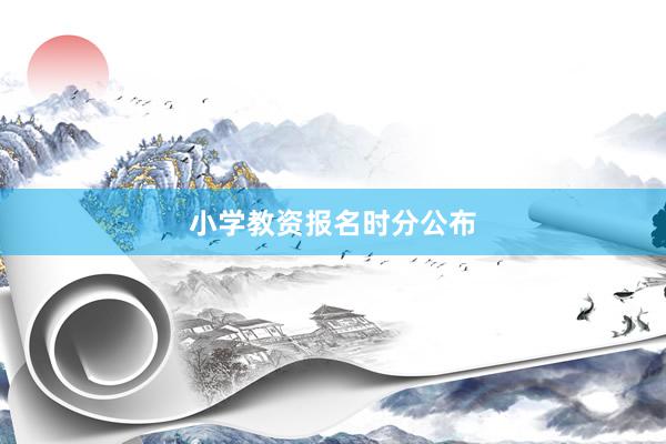小学教资报名时分公布