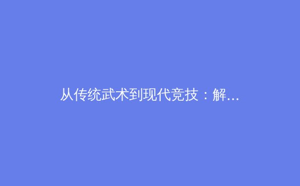 从传统武术到现代竞技：解析身体协调性训练的跨学科演进 - 2